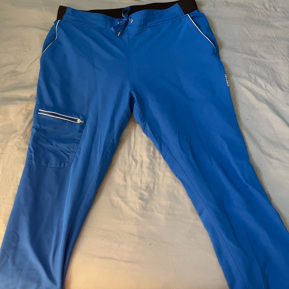 Royal Blue Healing Hands scrub pants